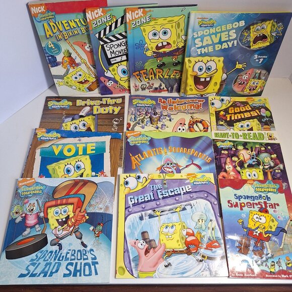 Nickelodeon Other - 13 SpongeBob SquarePants Book Lot Nick Zone Level 2 18 Stories Reader Picture
